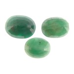 Green Emerald – 17.83 Carats (Ratti-19.70) Panna ~ 3 Pcs Seller Pack
